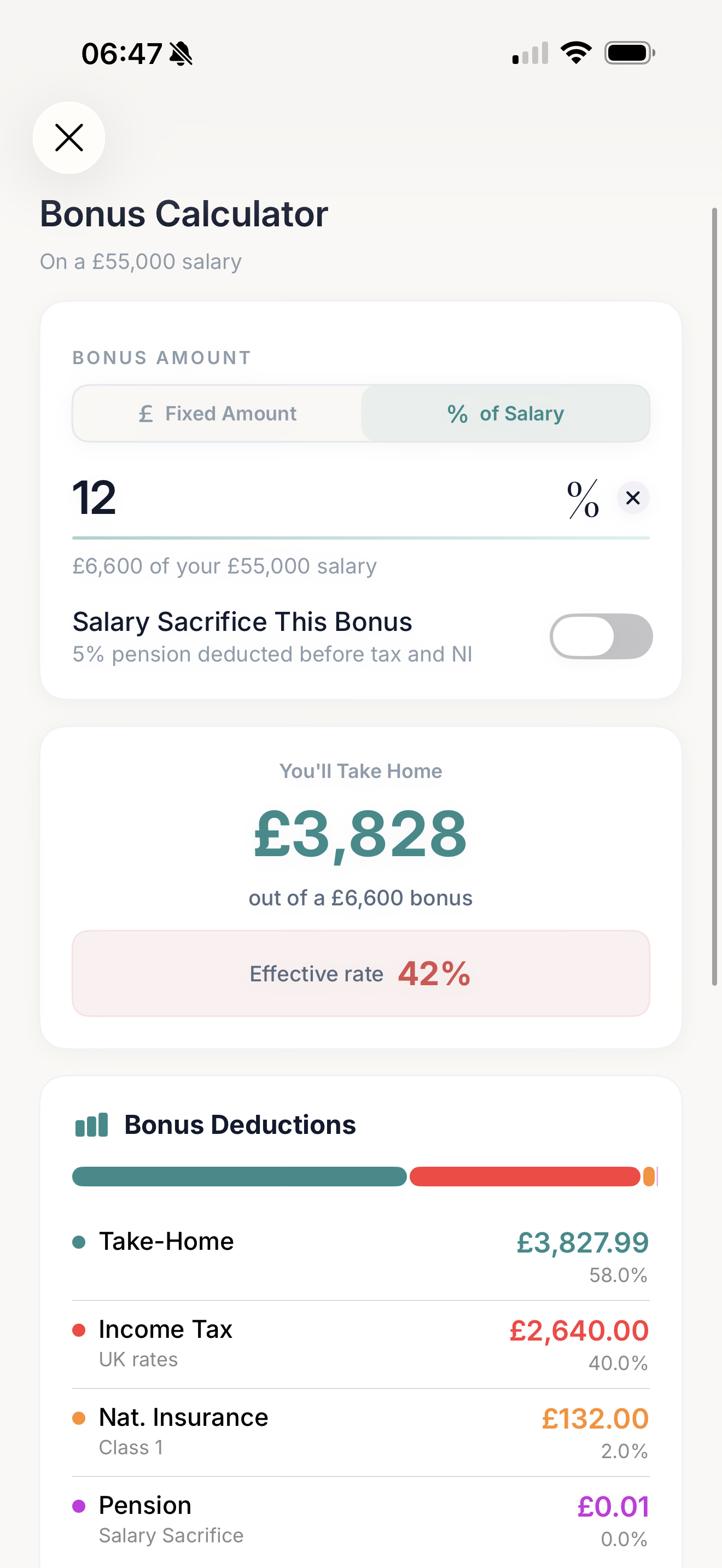 Bonus Calculator